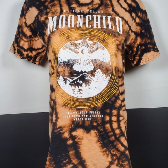 Reverse Tiedye Women's Graphic Tee Hippie Size Small Perfect For Music Festival - Picture 3 of 11